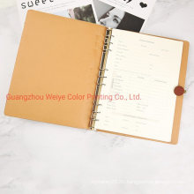 PU Leather Custom Printing Loose-Leaf Stationary Notebook